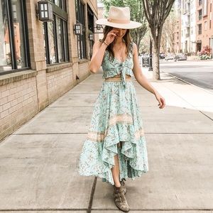 Spell & Gypsy Vintage Turquoise Maisie SKIRT ONLY SzSmall NWT